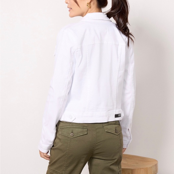 Kut From The Kloth: Julia Denim Jacket. Optic White. Size: Small. - Picture 4 of 8